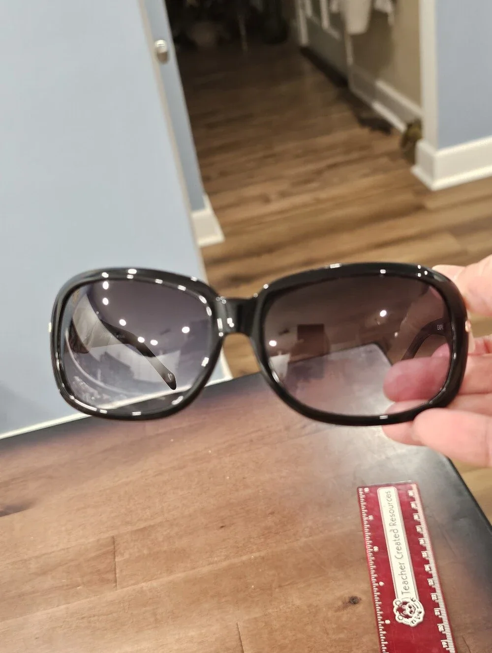 Brighton Handmade Express Yourself Black Frame Sunglasses Oval Oversized Links